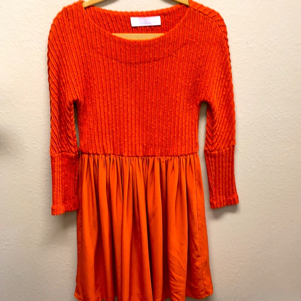 Thakoon Addition sweater and silk dress.